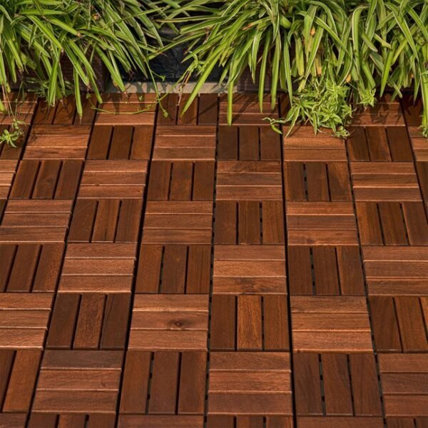 12-in x 12-in 10-Pack Prefinished Tigerwood Deck Tile - Image 3